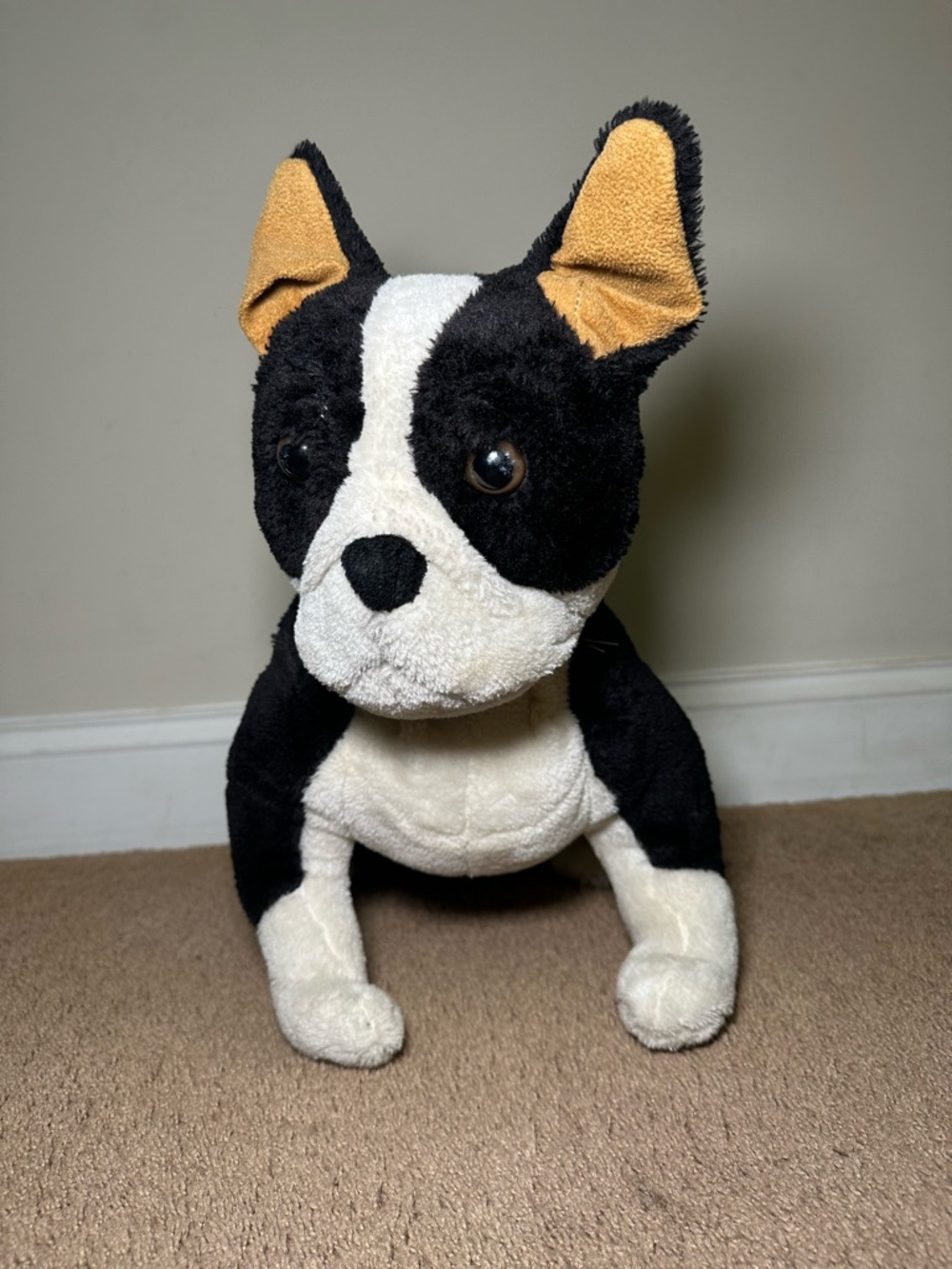 Melissa & Doug Large Boston Terrier Dog Plush Stuffed Animal Black & White